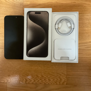 애플 아이폰 15 프로 맥스 256기가 내츄럴 티타늄 (국내 정식 발매 제품) 이미지