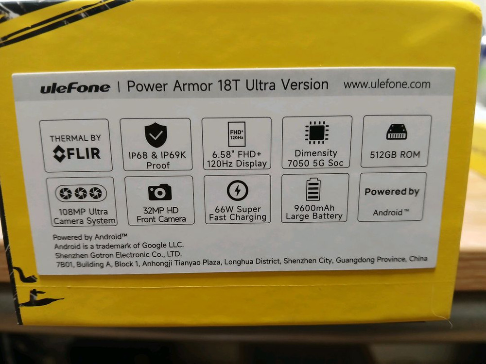 플리어 열화상 카메라 Ulefone Power Armor 18T 이미지