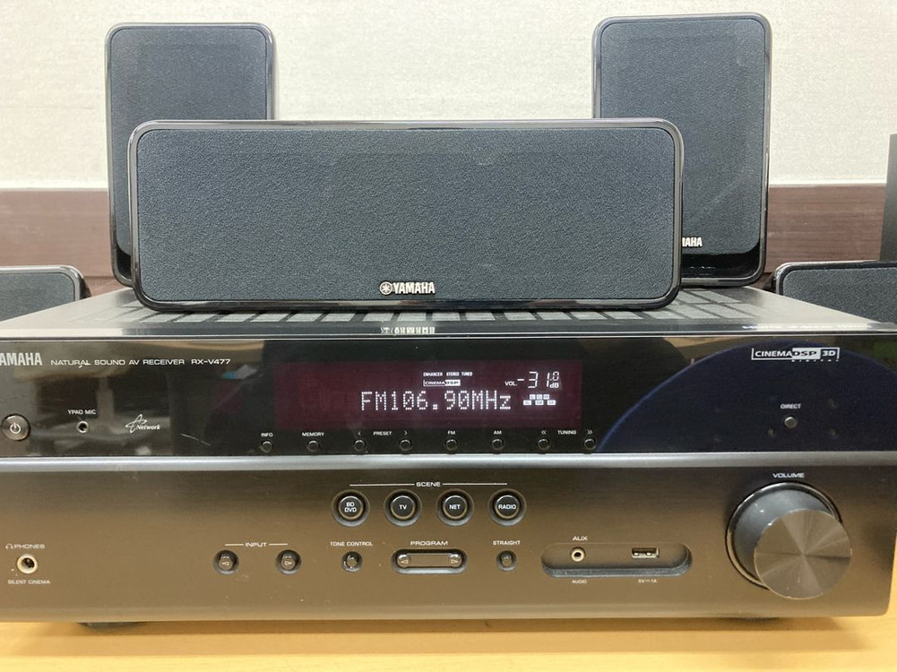 야마하 AV 리시버 YAMAHA RX-V477 + 위성스피커 + 우퍼 이미지