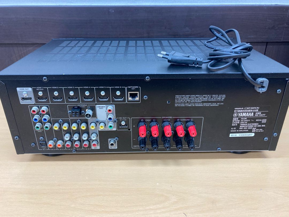 야마하 AV 리시버 YAMAHA RX-V477 + 위성스피커 + 우퍼 이미지