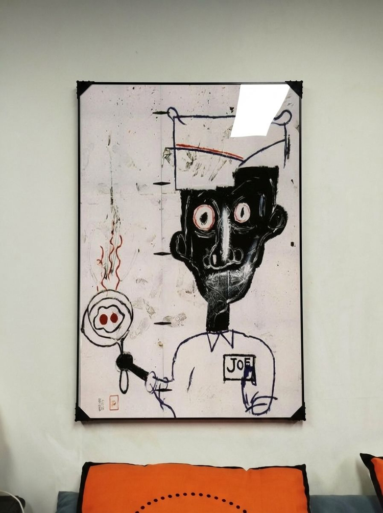 그림 액자 팝아트 인테리어소품 바스키아 스타일 인물화 벽걸이 장식용 대형 캔버스 거실 그림액자 카페 벽 인테리어 포 이미지