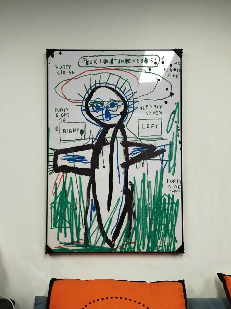 그림 액자 팝아트 인테리어소품 바스키아 스타일 인물화 벽걸이 장식용 대형 캔버스 거실 그림액자 카페 벽 인테리어 포 이미지