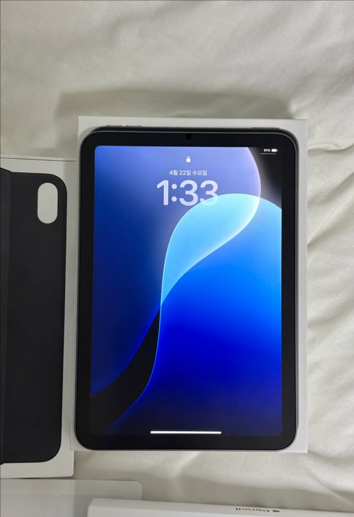 애플 아이패드 미니 6세대 64GB wife 스페이스 그레이 박스+애플펜슬+정품케이스 이미지