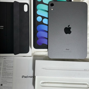 애플 아이패드 미니 6세대 64GB wife 스페이스 그레이 박스+애플펜슬+정품케이스 이미지