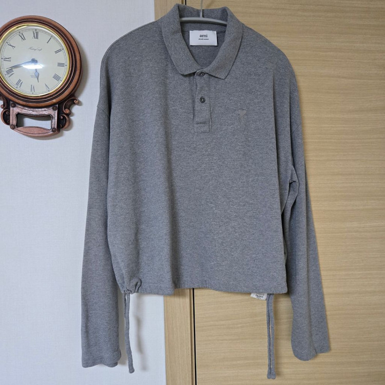 아미(Ami) 아미 드 쾨르 크롭 유니섹스 폴로 셔츠 이미지