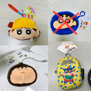 짱구 맹구 유리 동전지갑 파우치 키링 4종 이미지