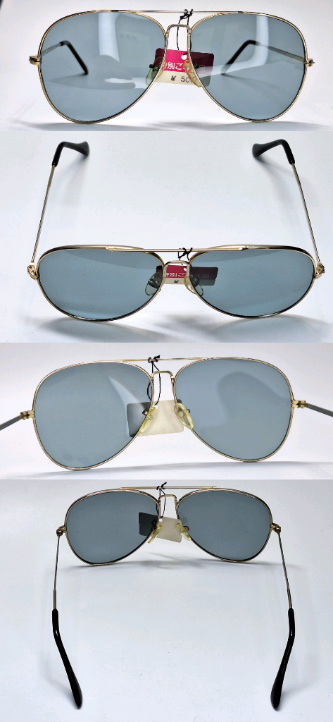 80s 일본 빈티지 데드스톡 미사용/파일럿 에비에이터 선글라스 클래식 레트로 복고 y2k 패션 아이웨어 수입 이미지