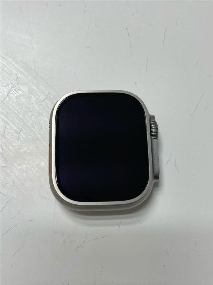 S급 ) 애플워치 울트라 3 49mm 내추럴 티타늄 앵커 블루 오션 밴드 이미지