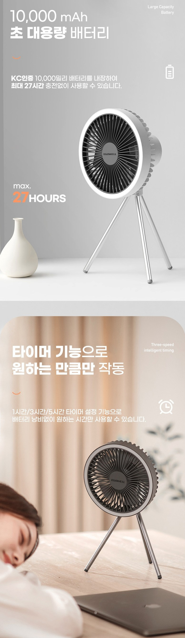 이고웰 캠핑랜턴 써큘레이터 무선 타프팬 선풍기 EZFAN01 이미지