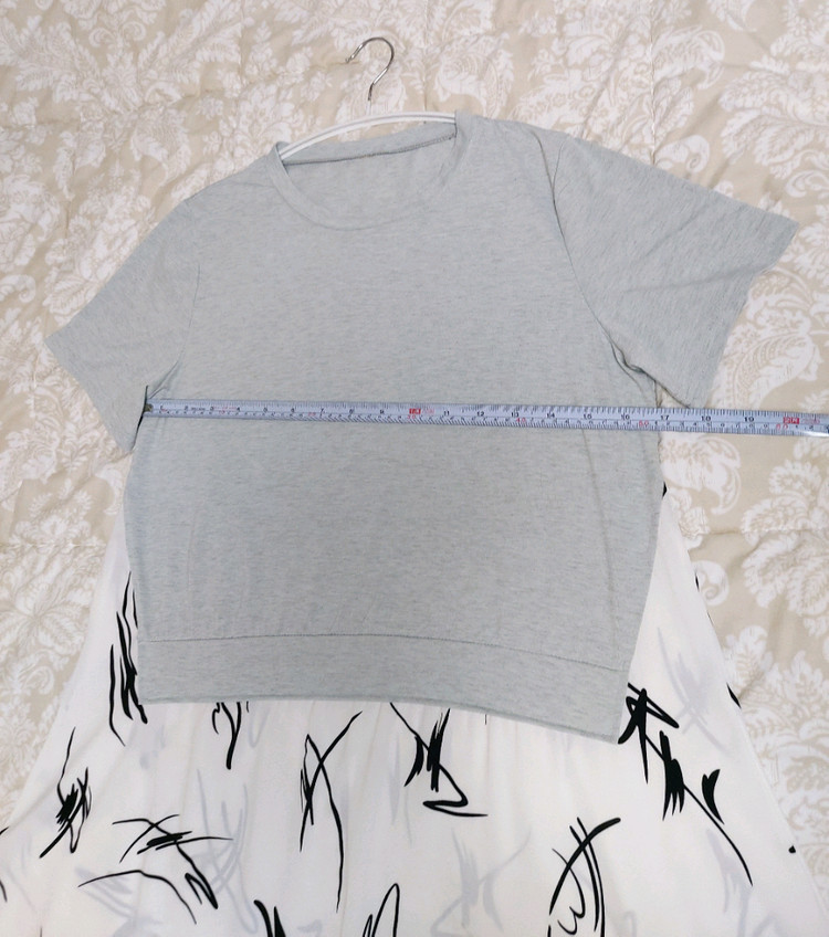 반팔 티셔츠 레이어드 롱 원피스(66~77) 새상품 이미지