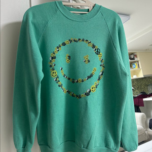 리던 스마일 맨투맨 그린 S 이미지