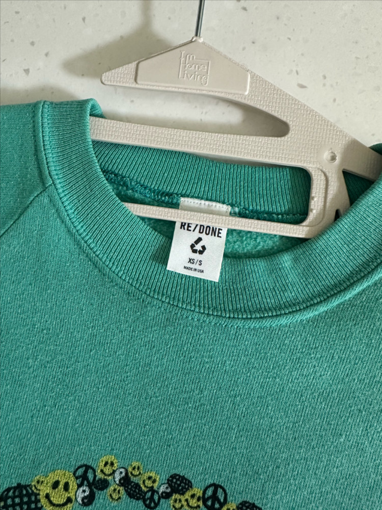 리던 스마일 맨투맨 그린 S 이미지