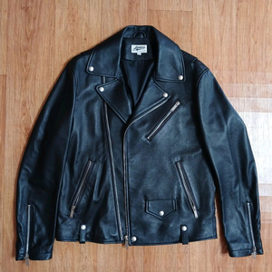 에이징 (정품) 남성 라이더 이태리 양가죽 자켓 (블랙) (95~100) (상태 최상급) 이미지