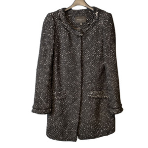 유니클로 JPN 블랙 트위드 니트 자켓 S 메이커광 이미지