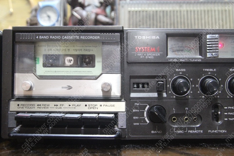 빈티지 도시바 접이식 붐박스 카세트라디오 RT-8740S 이미지