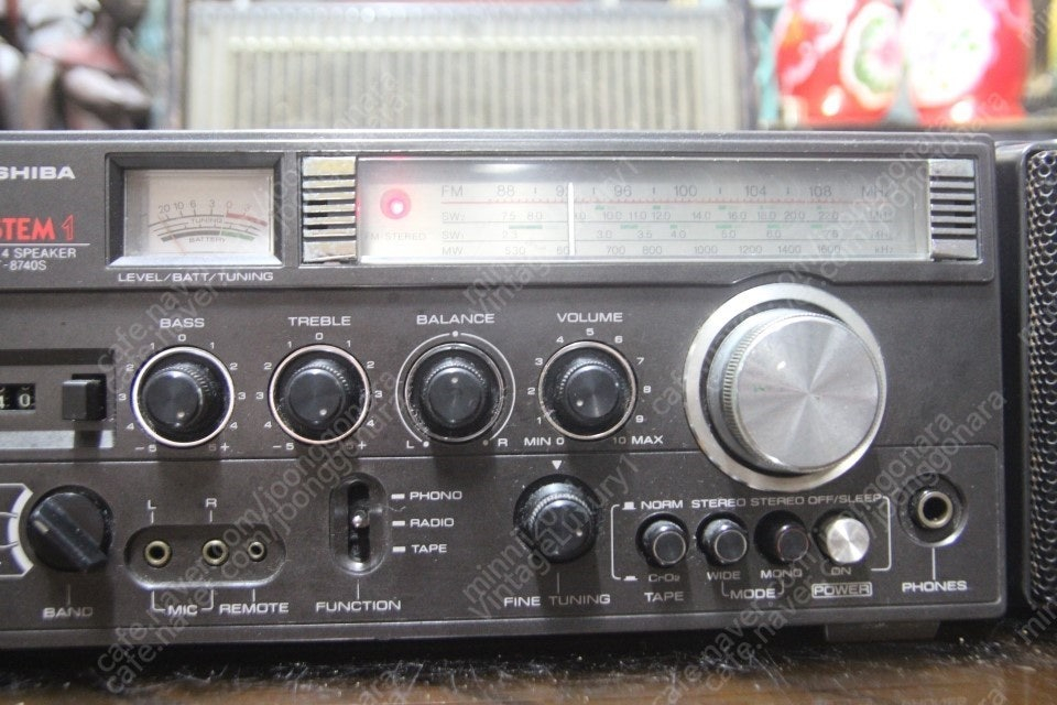빈티지 도시바 접이식 붐박스 카세트라디오 RT-8740S 이미지