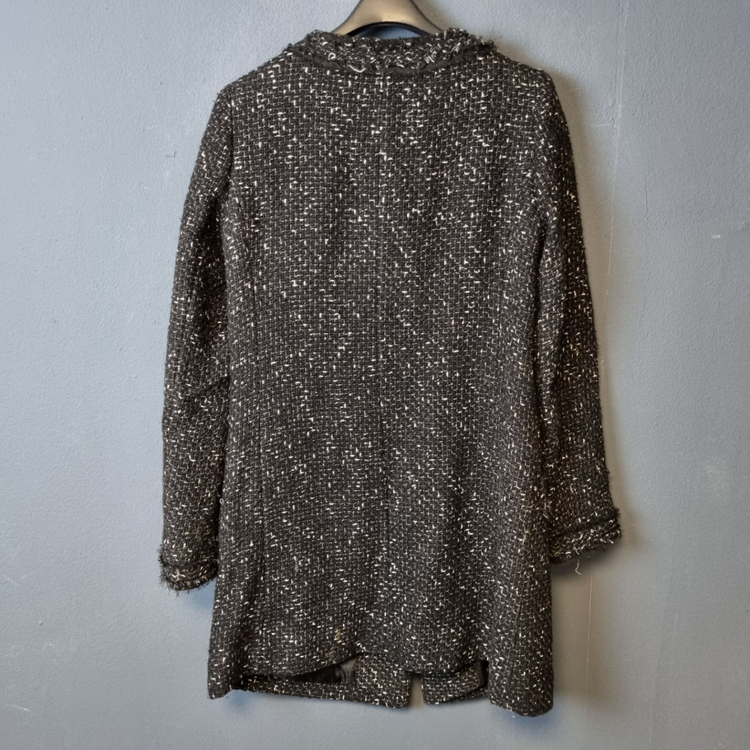 유니클로 JPN 블랙 트위드 니트 자켓 S 메이커광 이미지