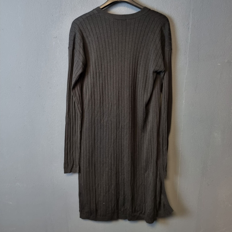 유니클로 여성 블랙 골지 롱 가디건 S 메이커광 이미지