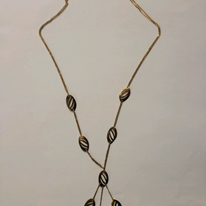 여성)18k 두줄 체인 포인트 목걸이 이미지