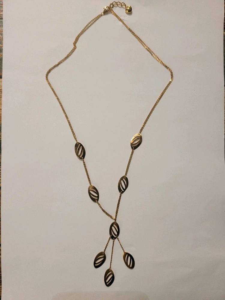 여성)18k 두줄 체인 포인트 목걸이 이미지