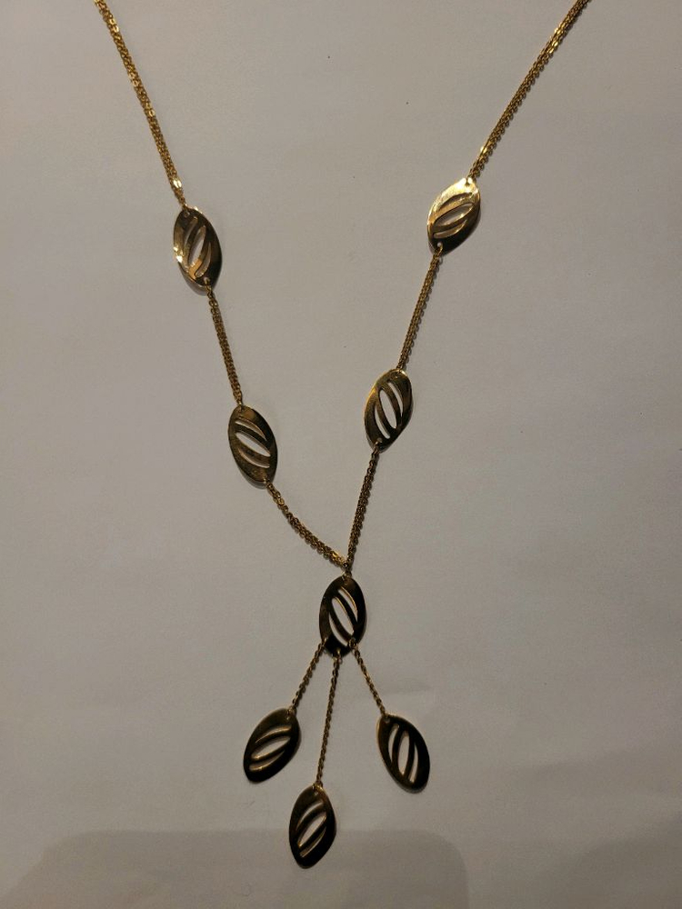 여성)18k 두줄 체인 포인트 목걸이 이미지