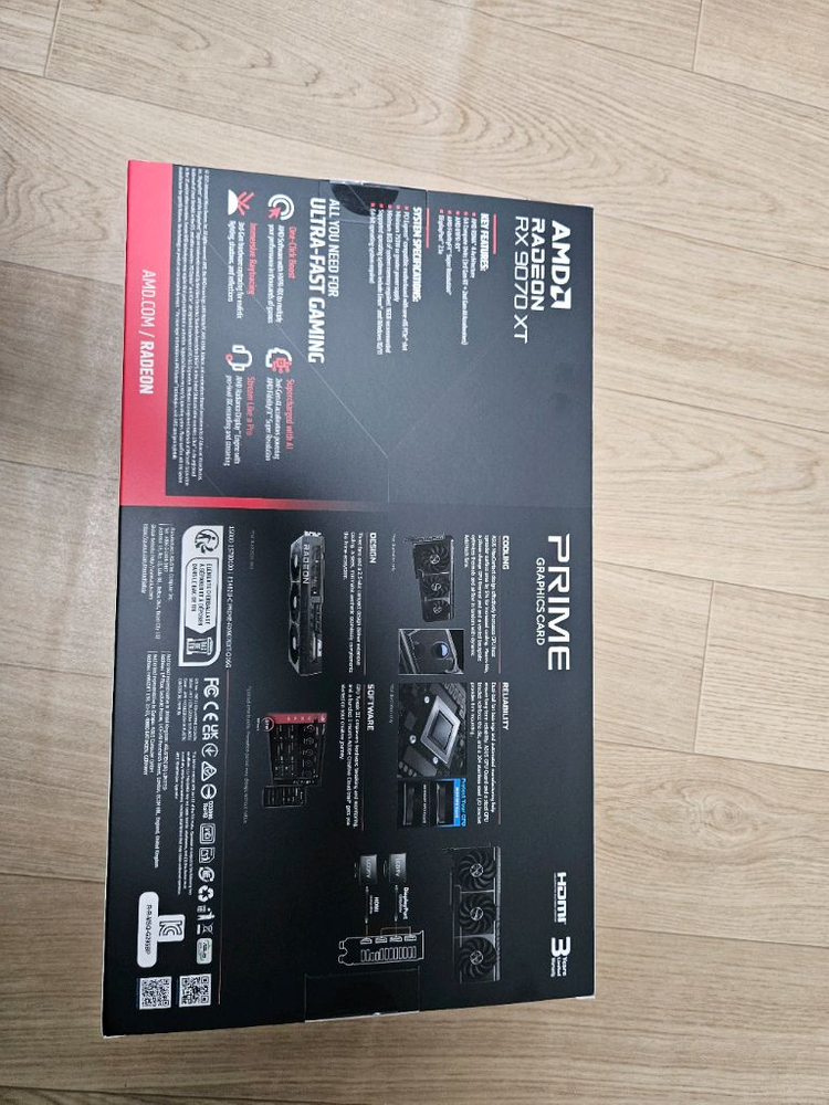 (미개봉)ASUS prime RX 9070 XT(rx9070xt) oc 팝니다. 이미지