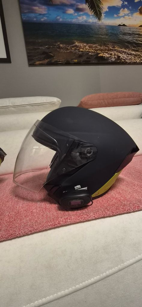 언더바 오픈페이스 헬멧 M사이즈 (블랙/옐로우) 이미지