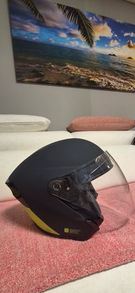 언더바 오픈페이스 헬멧 M사이즈 (블랙/옐로우) 이미지