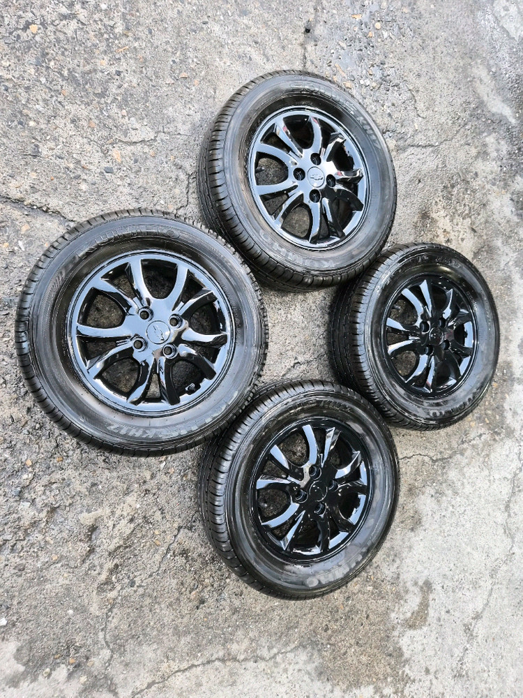 스파크 캐스퍼 모닝 레이 액센트 순정 14인치 중고 휠타이어 이미지