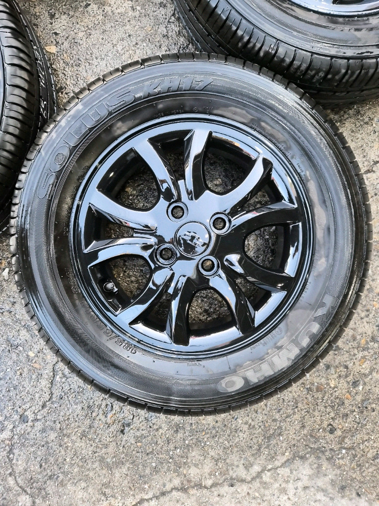 스파크 캐스퍼 모닝 레이 액센트 순정 14인치 중고 휠타이어 이미지