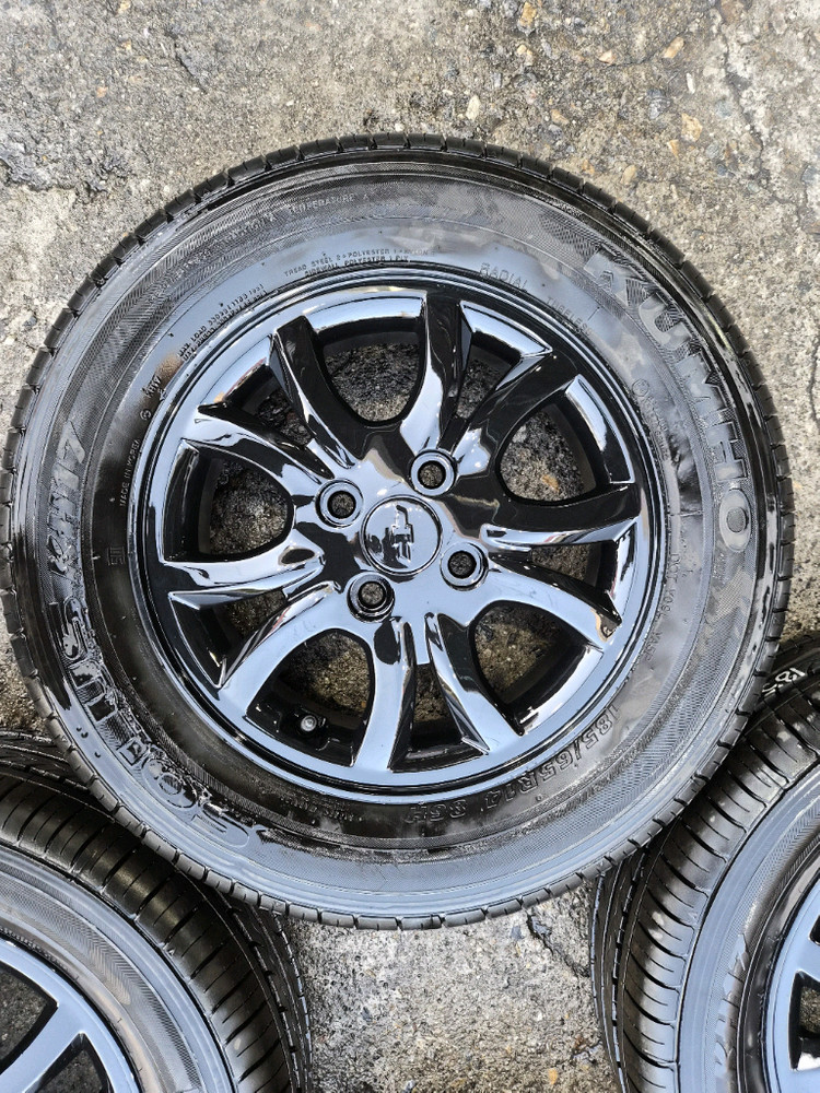 스파크 캐스퍼 모닝 레이 액센트 순정 14인치 중고 휠타이어 이미지