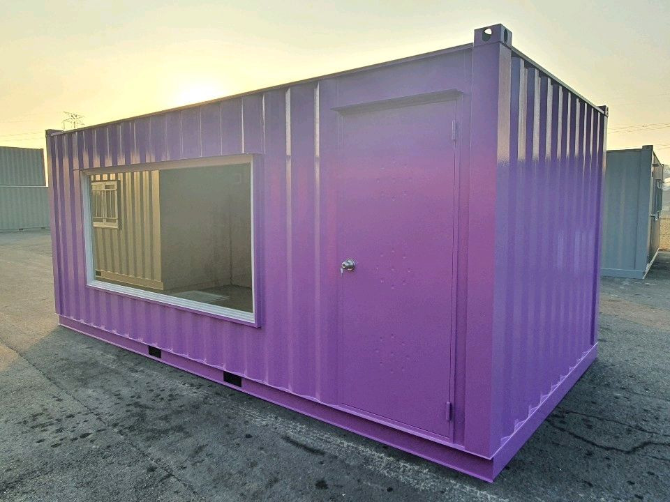 신품 칼라 통유리 3*6 컨테이너 팝니다 이미지