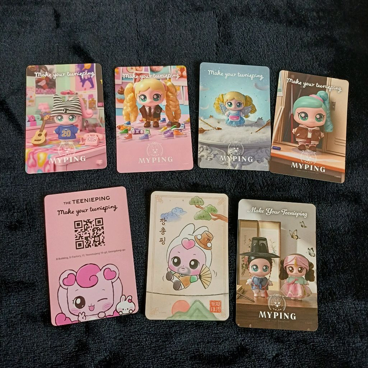 티니핑 성수팝업 한정포토카드+ 2026 새해기념 포토카드 2종 일괄 이미지