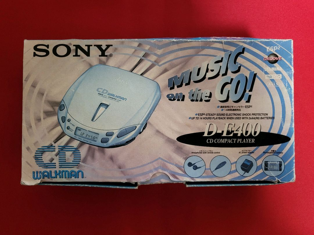 소니 디스크맨 D-E400 CDWALKMAN 박스풀셋 신품 정상작동품 이미지