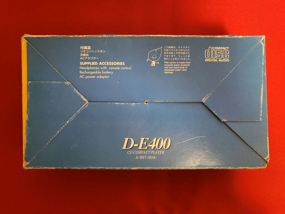 소니 디스크맨 D-E400 CDWALKMAN 박스풀셋 신품 정상작동품 이미지