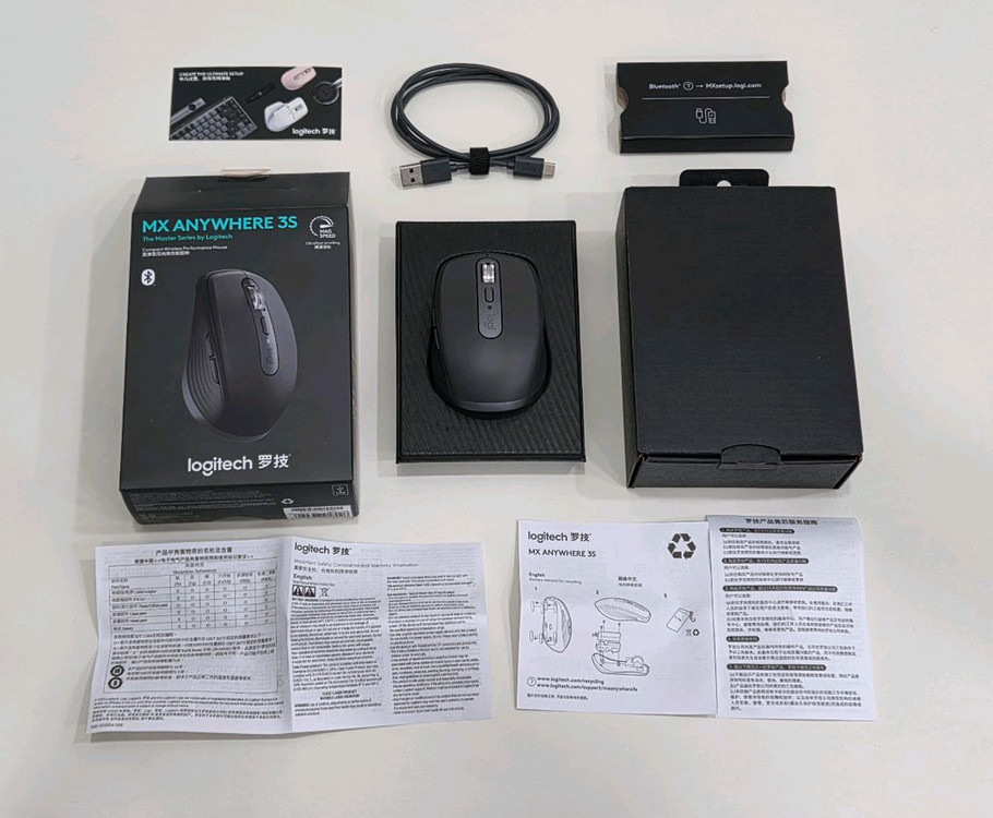로지텍 MX Anywhere 3S 무선 마우스 그라파이트 (상태 최상/모든 구성품 포함) 이미지