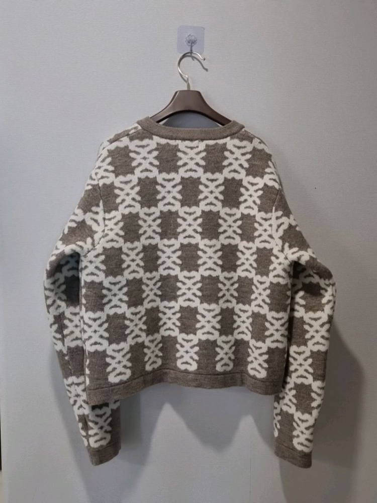 산드로 SANDRO 니트 가디건 2사이즈 자가드 패턴 금장버튼 이미지