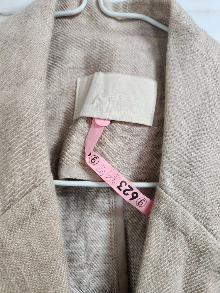 보이핏 린넨 베이지색 블레이저 자켓 66~77 이미지
