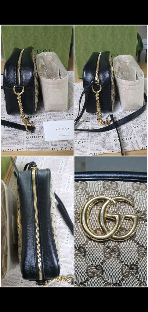 구찌 마몬트 크로스백/숄더백 새상품급 정품(감정O)구찌프라다루이비통디올고야드샤넬셀린느보테가생로랑발렌시아가버버리가방 이미지