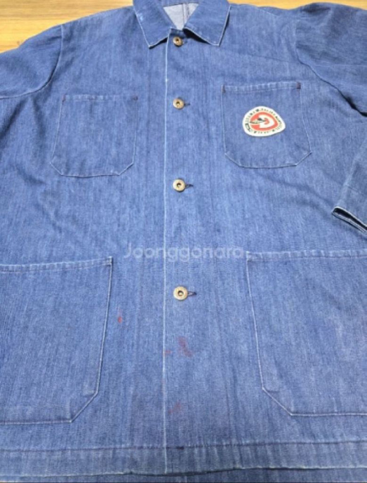일본 빈티지 데님 자켓 (XL / 105) 데우스 정품 패치 드레스업 청자켓 이미지