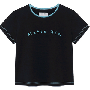 마땡킴ㆍCOLOR POINT ARCH LOGO TOP IN BLACK 이미지
