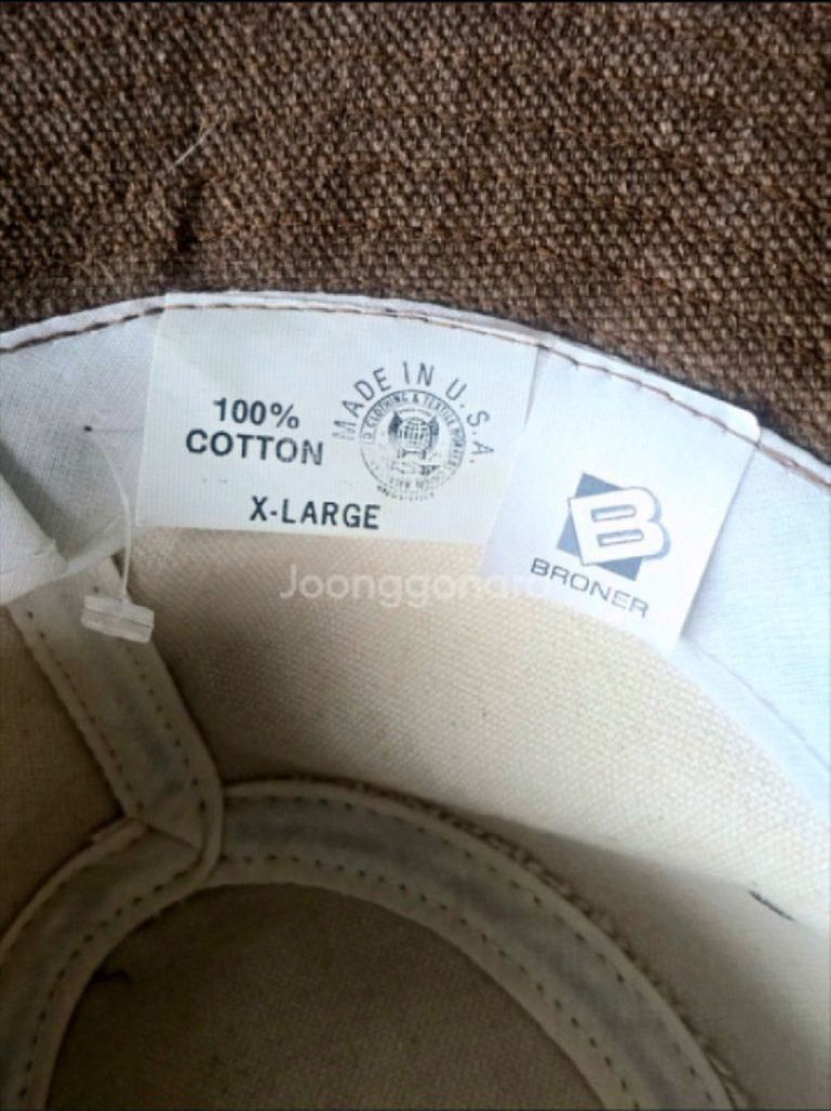 BRONER Made in USA 브로너 빈티지 코튼 버킷햇 모자 이미지