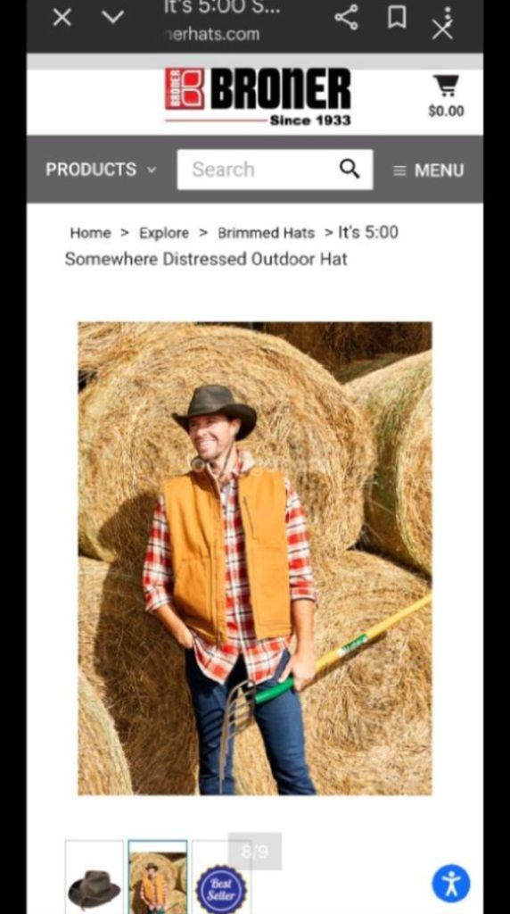 BRONER Made in USA 브로너 빈티지 코튼 버킷햇 모자 이미지