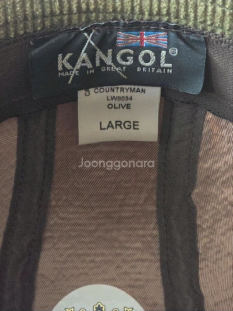 캉골(KANGOL) Countryman 코듀로이 트릴비 모자 (올리브 / L) 영국 직수입품 이미지