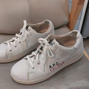 아페쎄 Kid Cudi x APC 레더 화이트 스니커즈 260mm 택포49,000원 이미지
