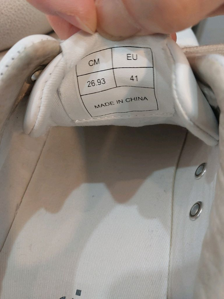 아페쎄 Kid Cudi x APC 레더 화이트 스니커즈 260mm 택포49,000원 이미지