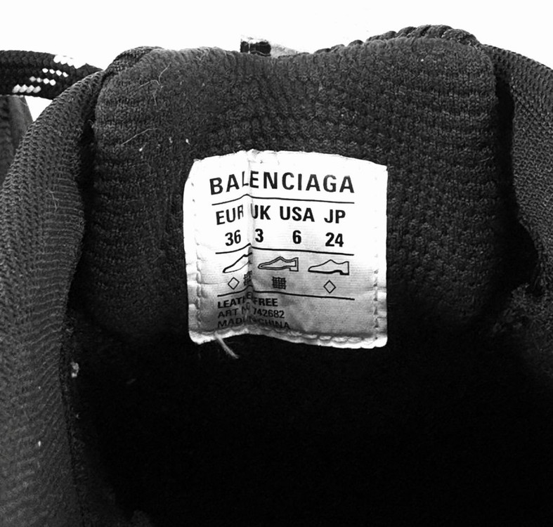 [36] 발렌시아가 여성 3XL 스니커즈 뮬 슬리퍼 블랙 742682 이미지