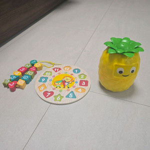 러닝리소스 빅필링 과일친구들 쌓기, 마트료시카 + 몬테소리 시계 원목 교구 이미지