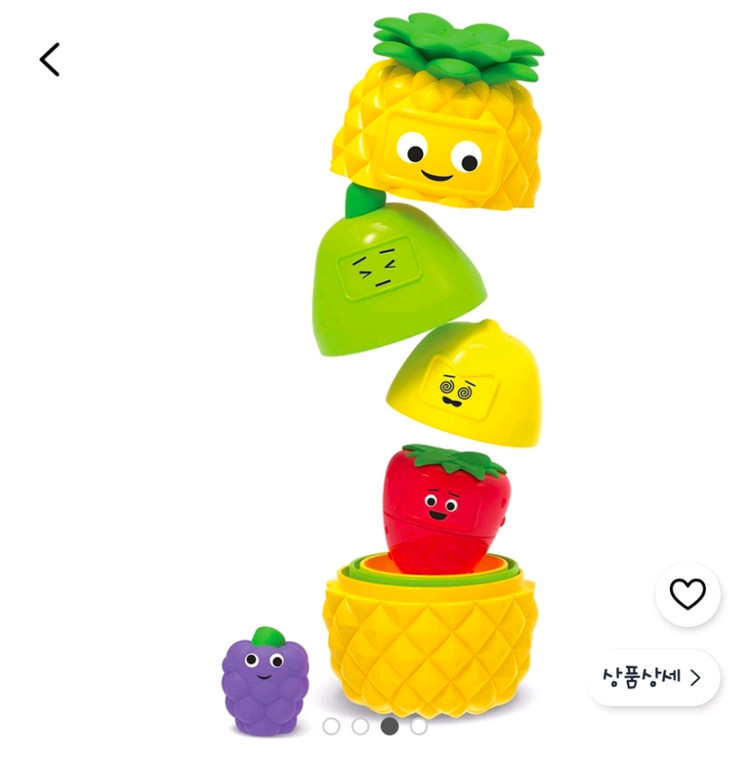 러닝리소스 빅필링 과일친구들 쌓기, 마트료시카 + 몬테소리 시계 원목 교구 이미지
