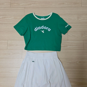 라코스테 스커트+디아도라 크롭티 55사이즈-택포 5만원 이미지